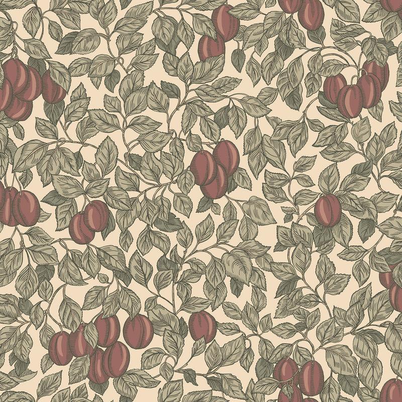 S10468 Burgundy Emrik Ett Hem, Öland Wallpaper by Sandberg