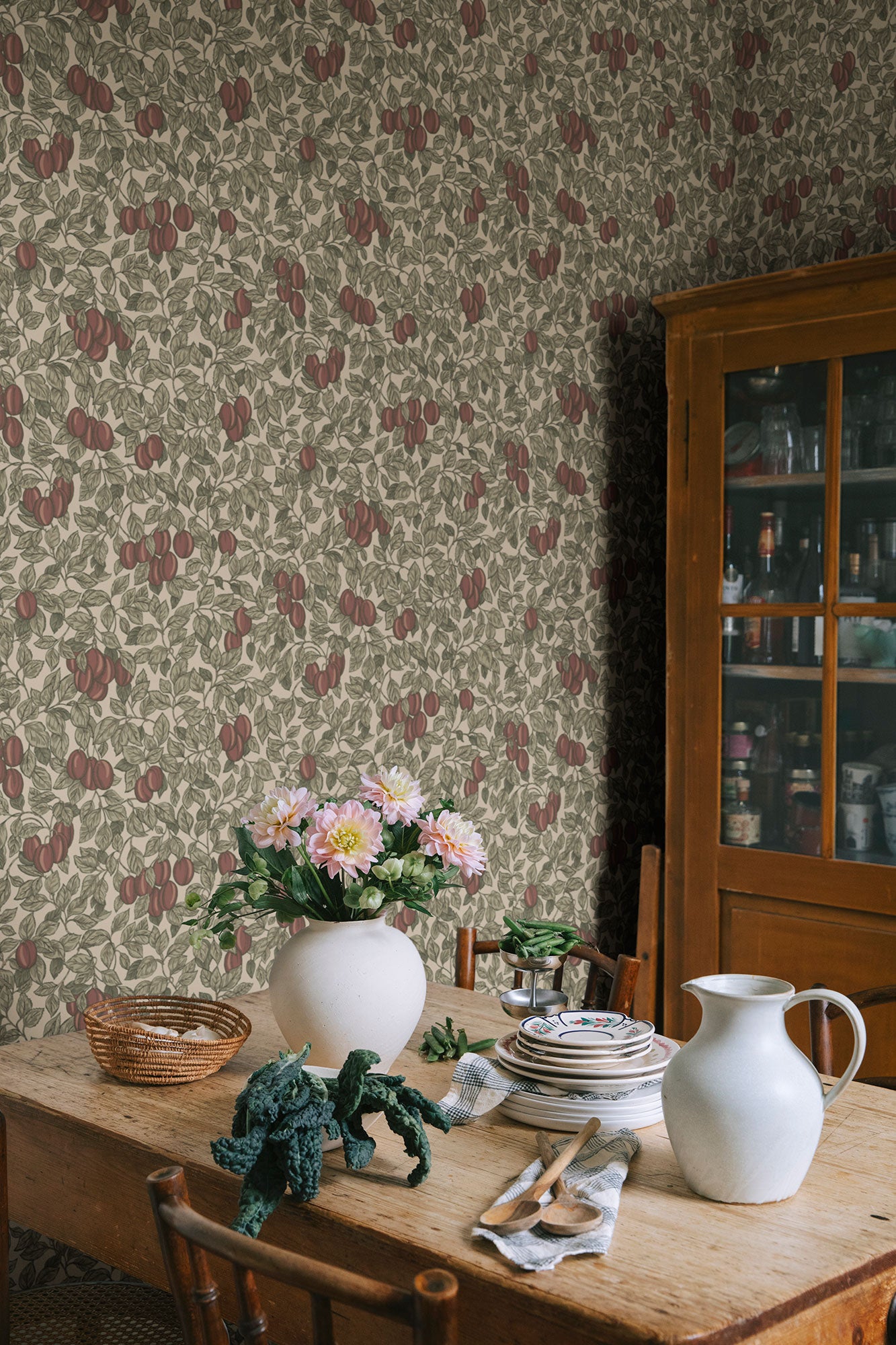 S10468 Burgundy Emrik Ett Hem, Öland Wallpaper by Sandberg