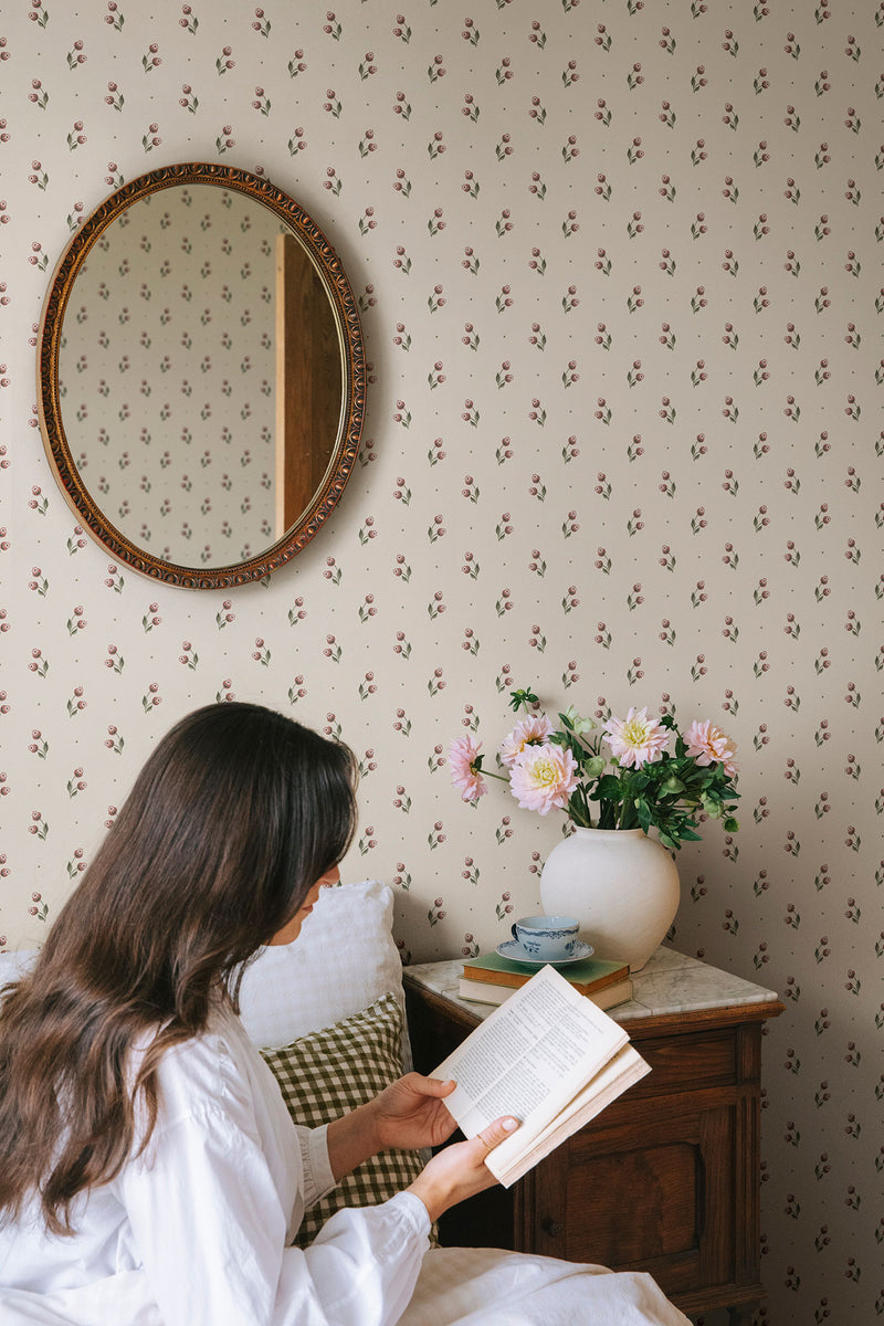 S10471 Burgundy Siv Ett Hem, Öland Wallpaper by Sandberg