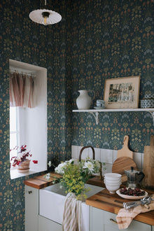 S10477 Midnight Blue Maj Ett Hem, Öland Wallpaper by Sandberg