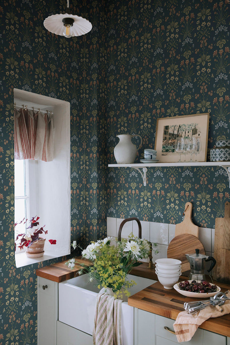 S10477 Midnight Blue Maj Ett Hem, Öland Wallpaper by Sandberg