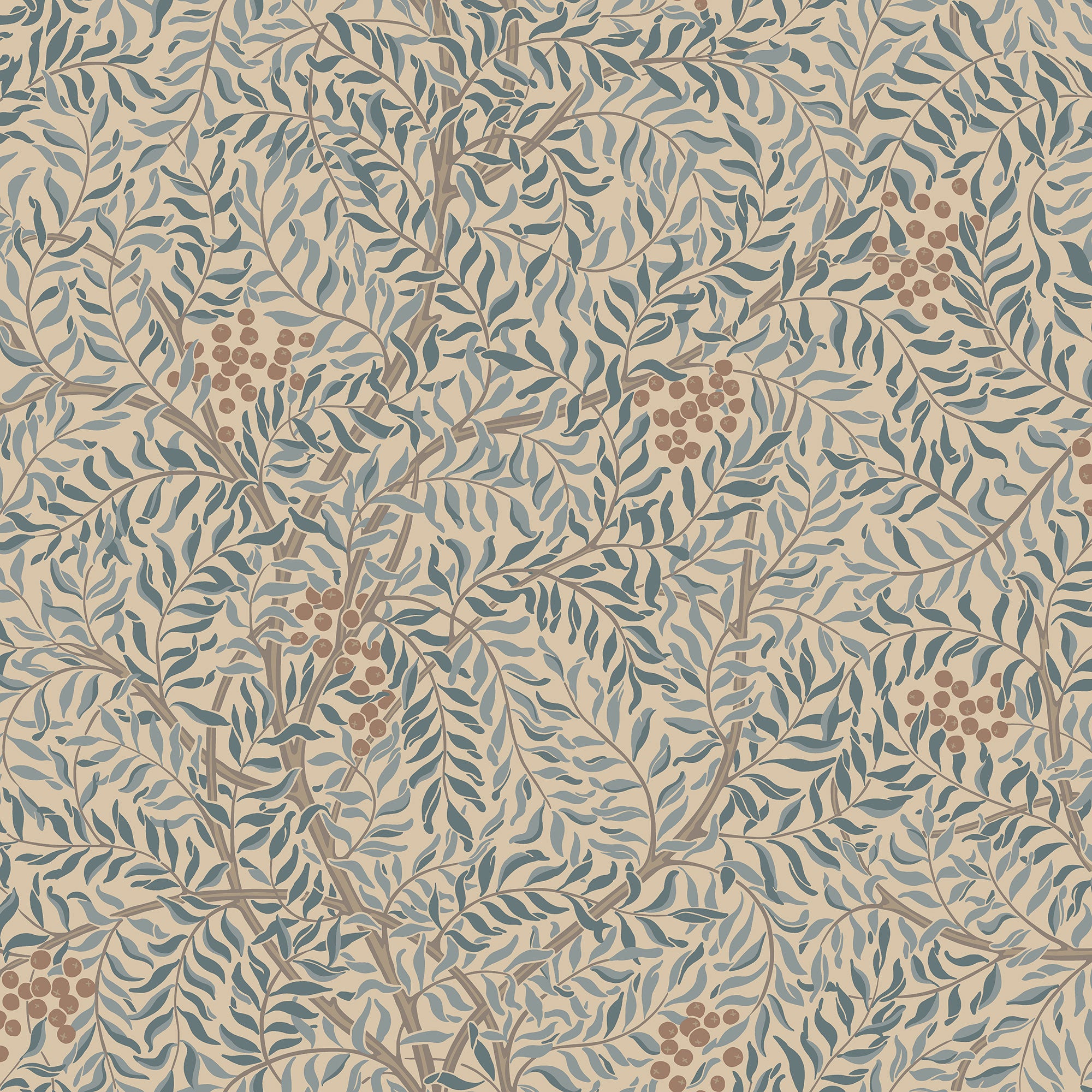 S10494 Misty Blue Simon Trädgården Wallpaper by Sandberg