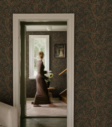 S10495 Charcoal Simon Trädgården Wallpaper by Sandberg