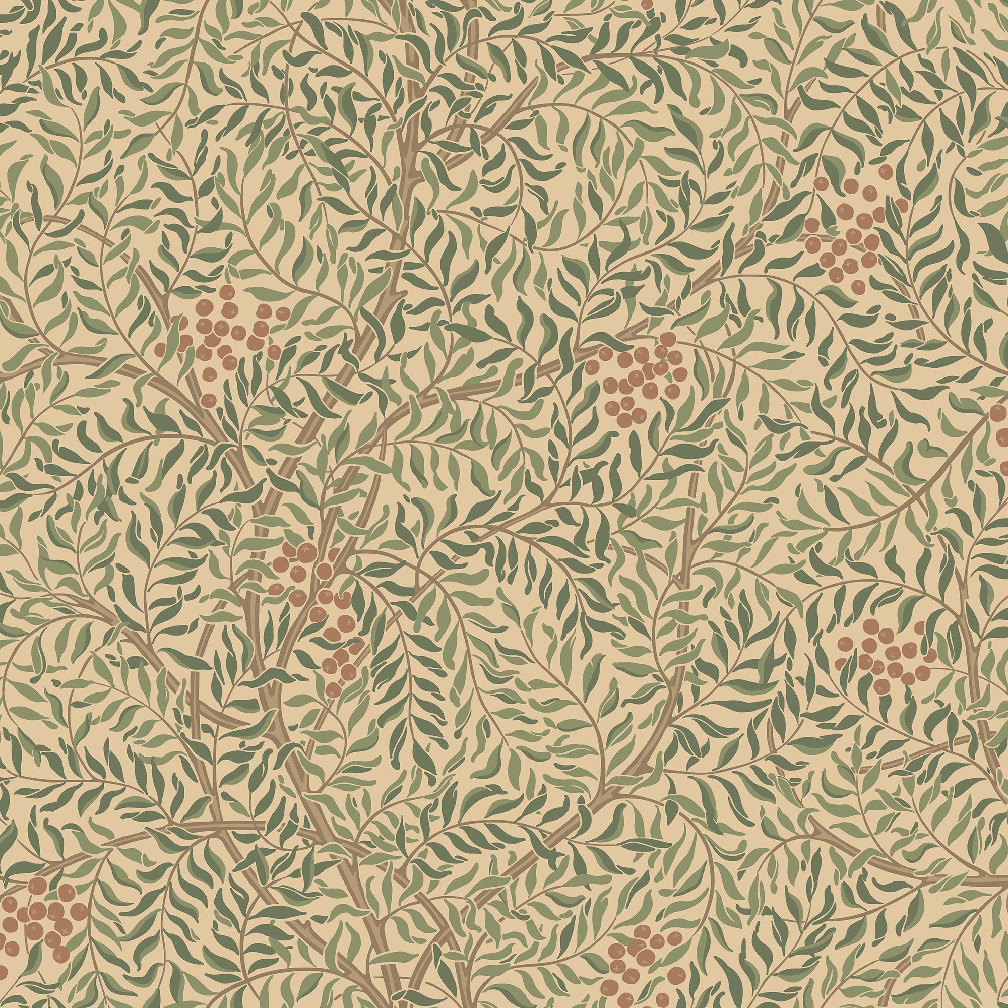 S10496 Garden Green Simon Trädgården Wallpaper by Sandberg