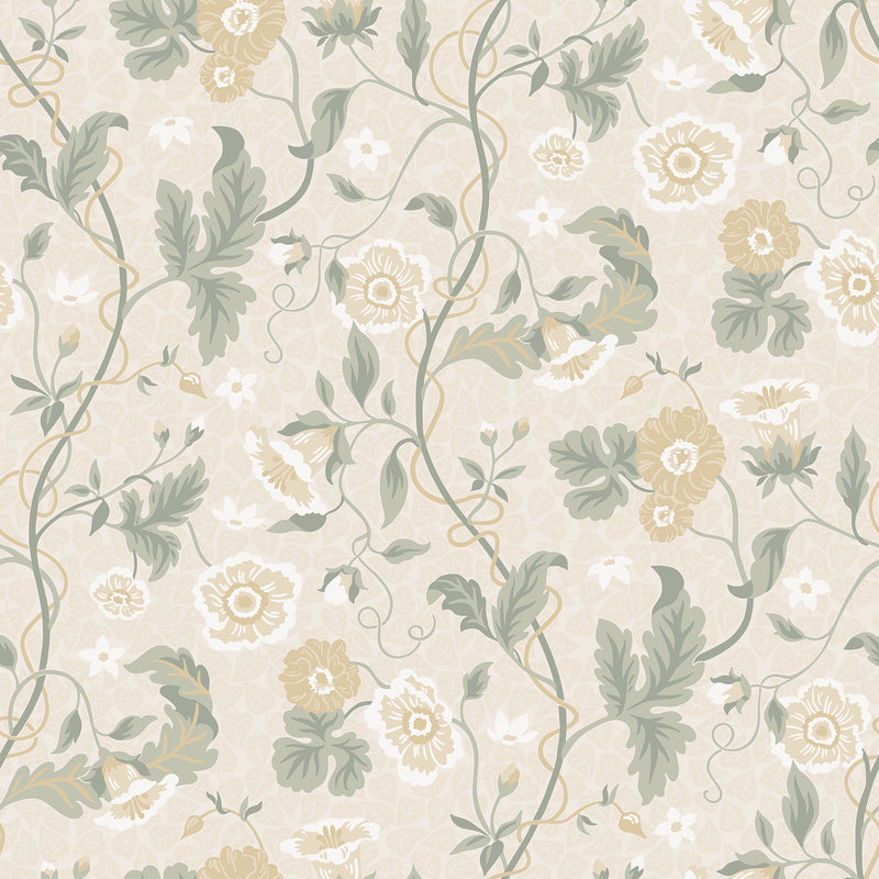 S10498 Sandstone Ulla Trädgården Wallpaper by Sandberg