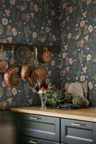 S10500 Midnight Blue Ulla Trädgården Wallpaper by Sandberg