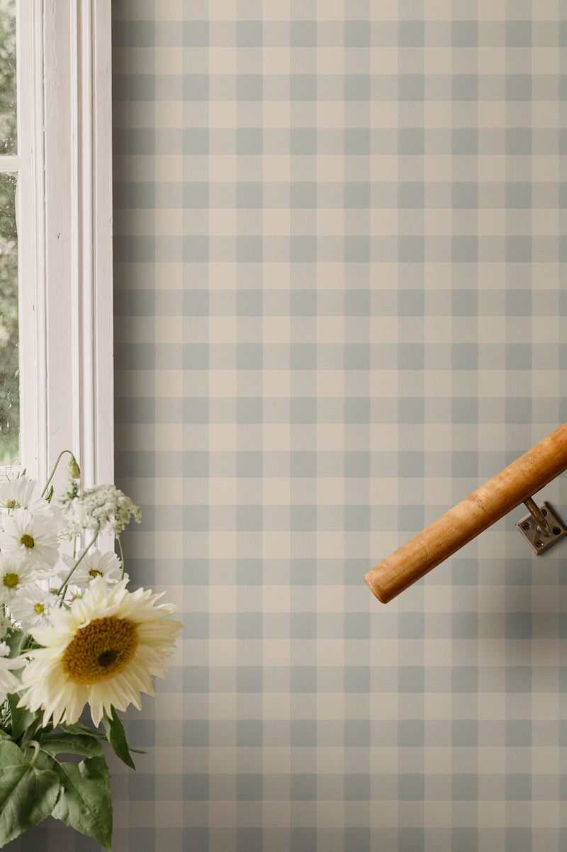 S10503 Misty Blue Harry Trädgården Wallpaper by Sandberg