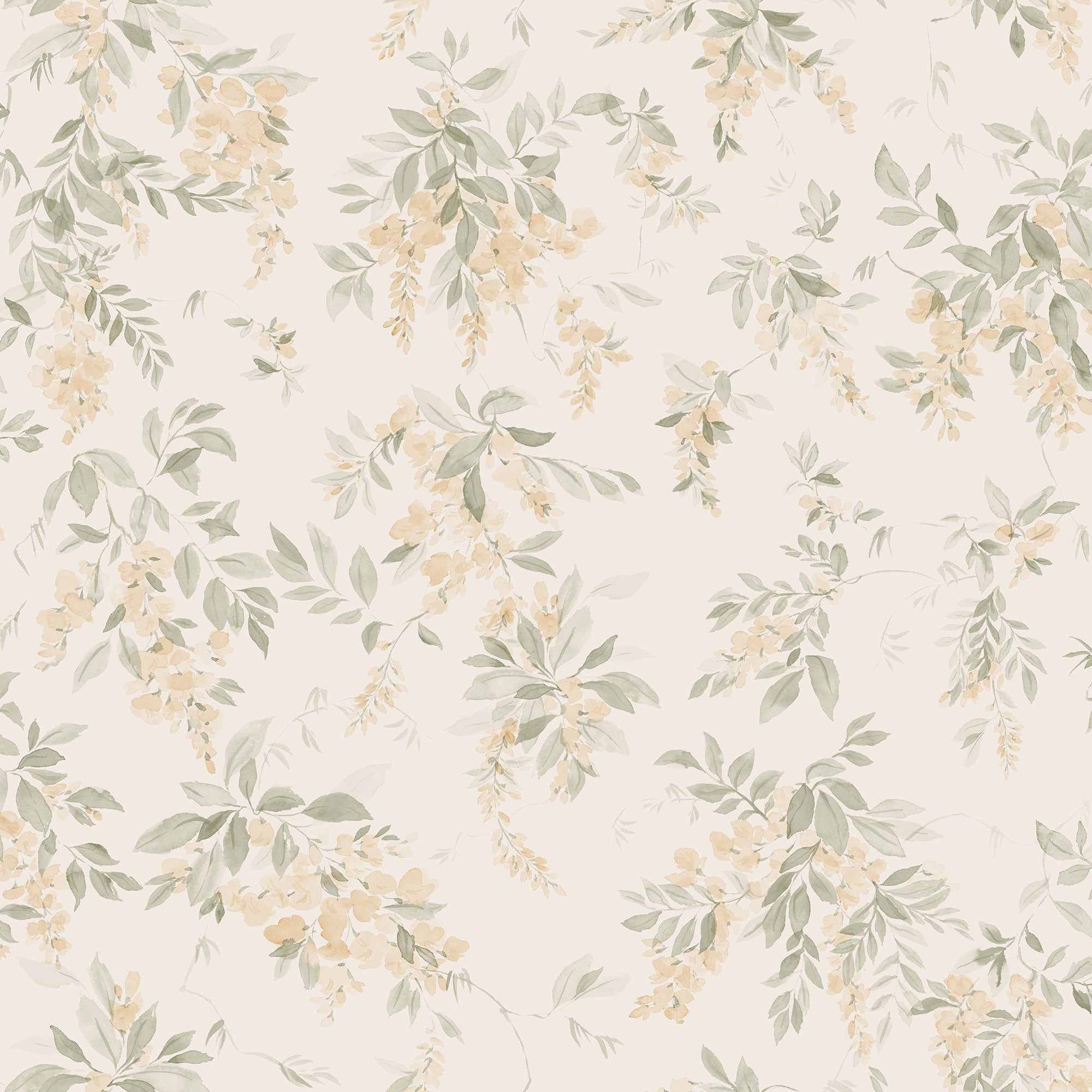 S10505 Spring Green Lovisa Trädgården Wallpaper by Sandberg