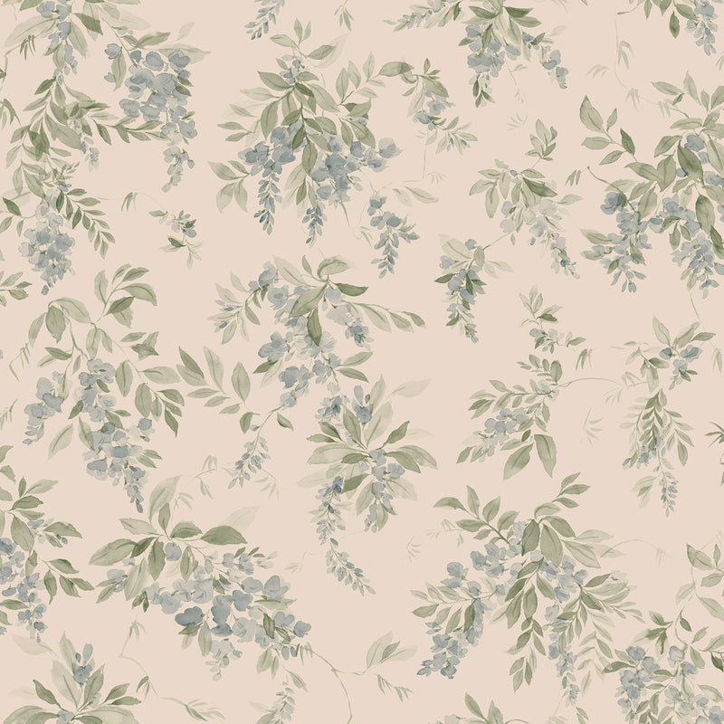 S10507 Blue Lovisa Trädgården Wallpaper by Sandberg