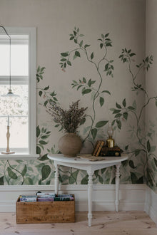 S10518 Green Josefine Trädgården Mural by Sandberg