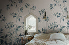 S10519 Blue Josefine Trädgården Mural by Sandberg