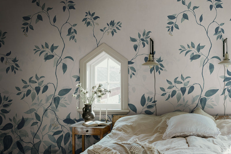 S10519 Blue Josefine Trädgården Mural by Sandberg