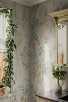 S10523 Orange Lovisa Mural Trädgården Mural by Sandberg