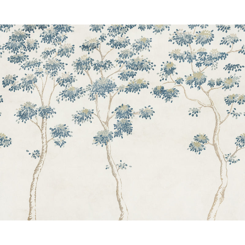 S10526 Blue Wilhelm Trädgården Mural by Sandberg