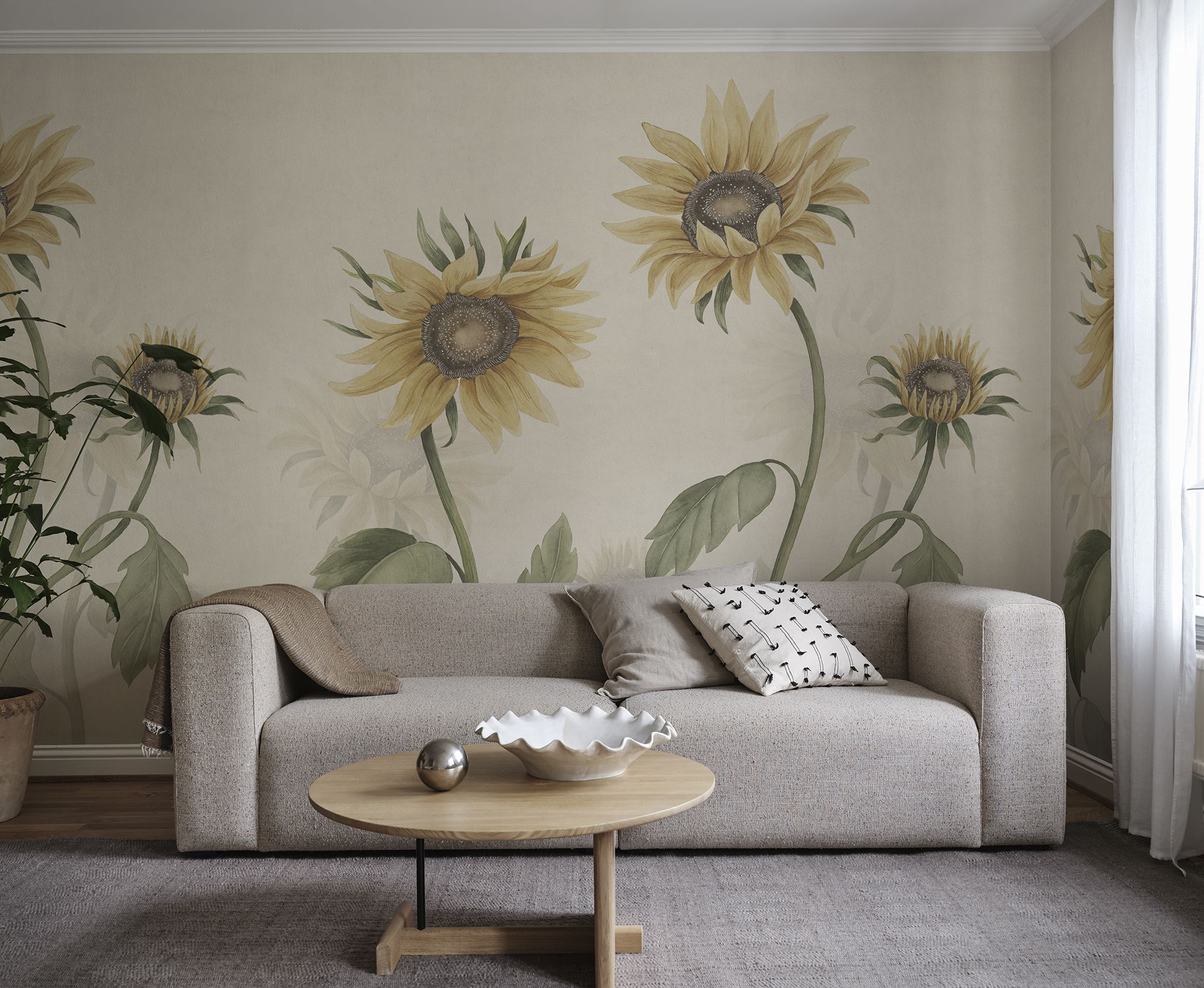 S10527 Yellow Sunflowers Sandberg Edition Mural by Sandberg