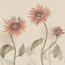 S10528 Peach Sunflowers Ett Hem, Öland Mural by Sandberg