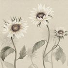 S10529 White Sunflowers Ett Hem, Öland Mural by Sandberg
