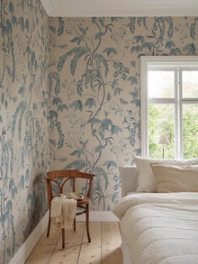 S10532 Light Blue Ottilia Herbarium Mural by Sandberg