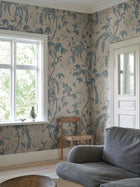 S10532 Light Blue Ottilia Herbarium Mural by Sandberg