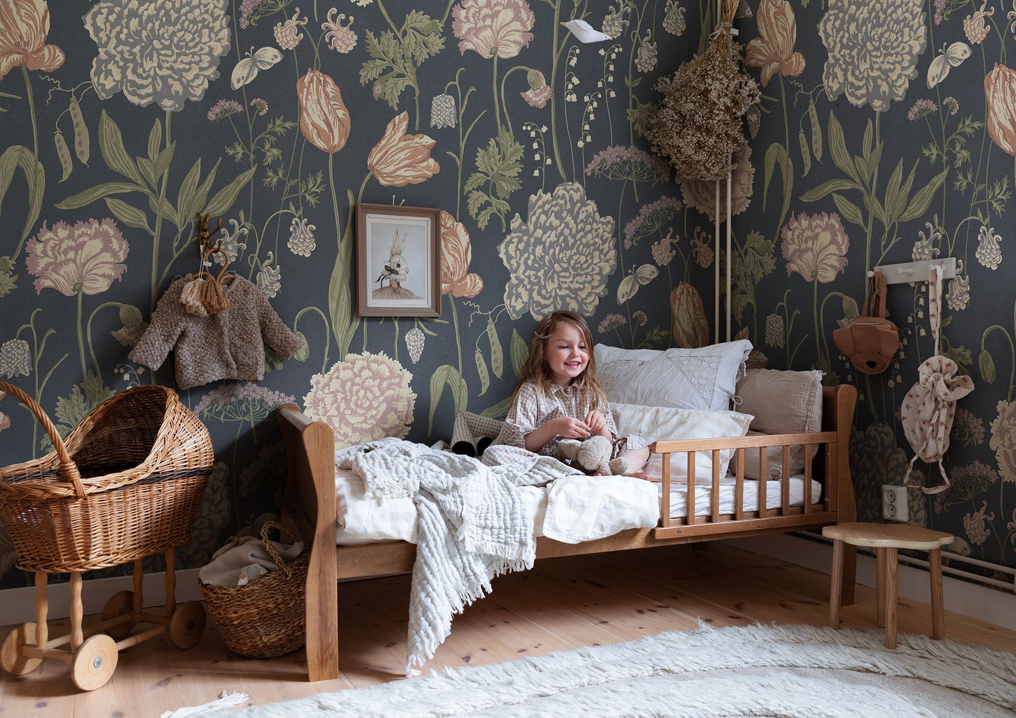 S10534 Dark Blue Aurelie Mural Sandberg Edition Mural by Sandberg