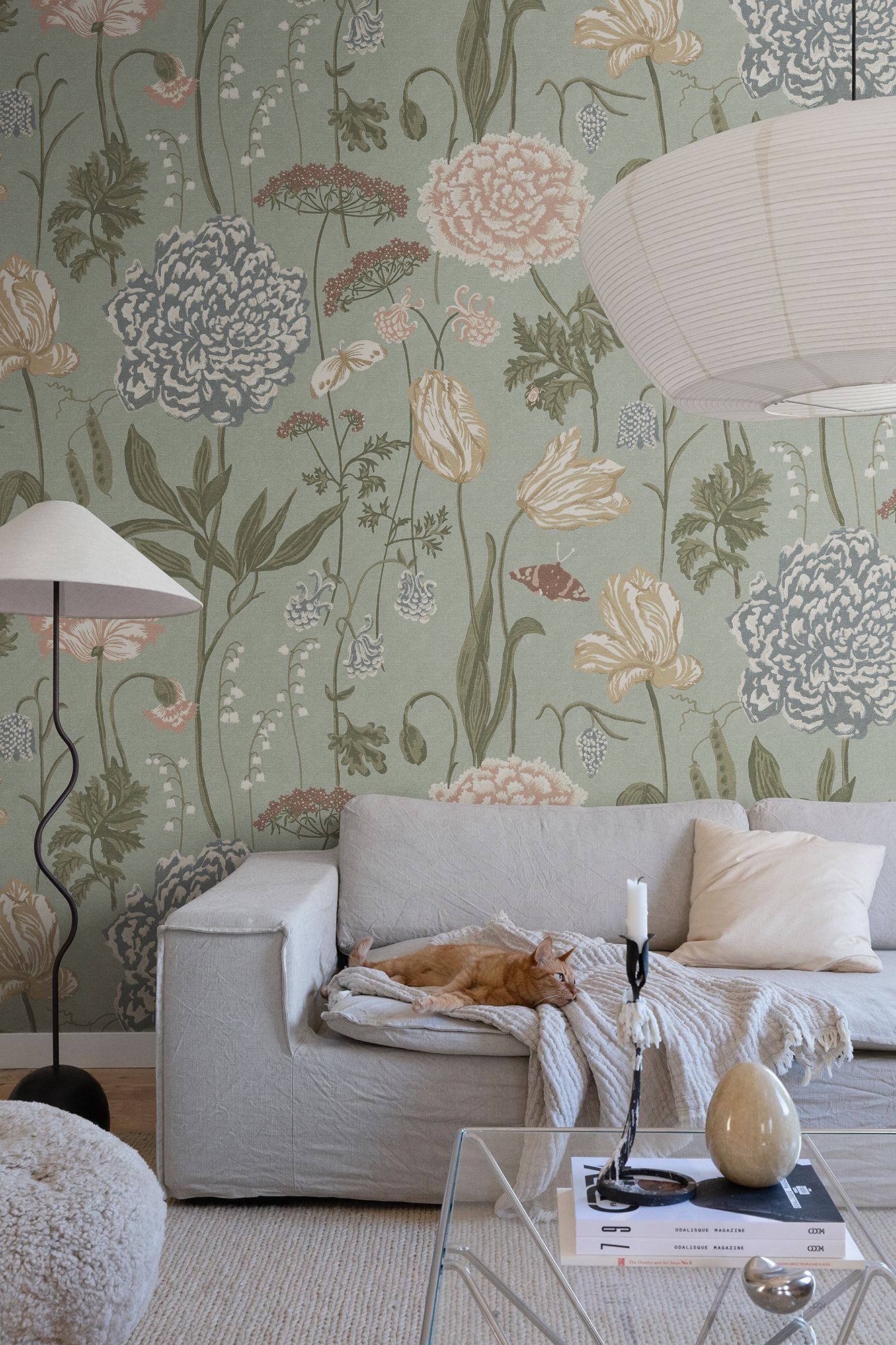 S10535 Turquoise Aurelie Mural Sandberg Edition Mural by Sandberg