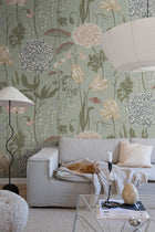 S10535 Turquoise Aurelie Mural Sandberg Edition Mural by Sandberg