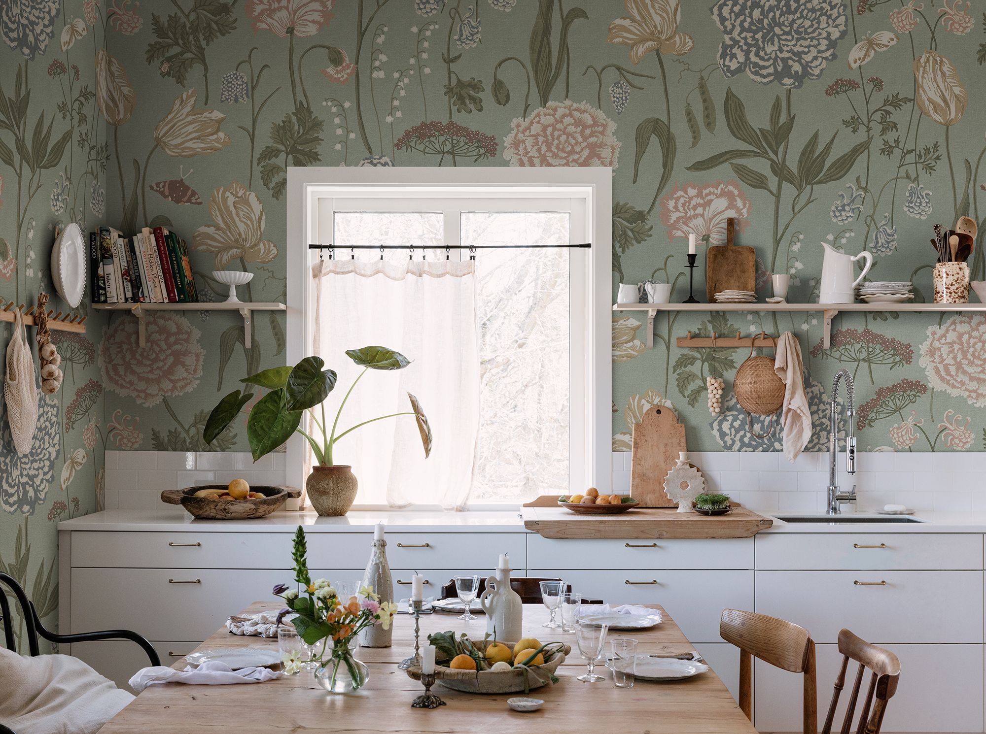 S10535 Turquoise Aurelie Mural Sandberg Edition Mural by Sandberg