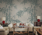 S10542 Blue Leon Mural Palm Garden Mural by Sandberg