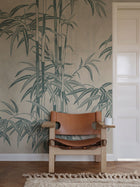 S10542 Blue Leon Mural Palm Garden Mural by Sandberg