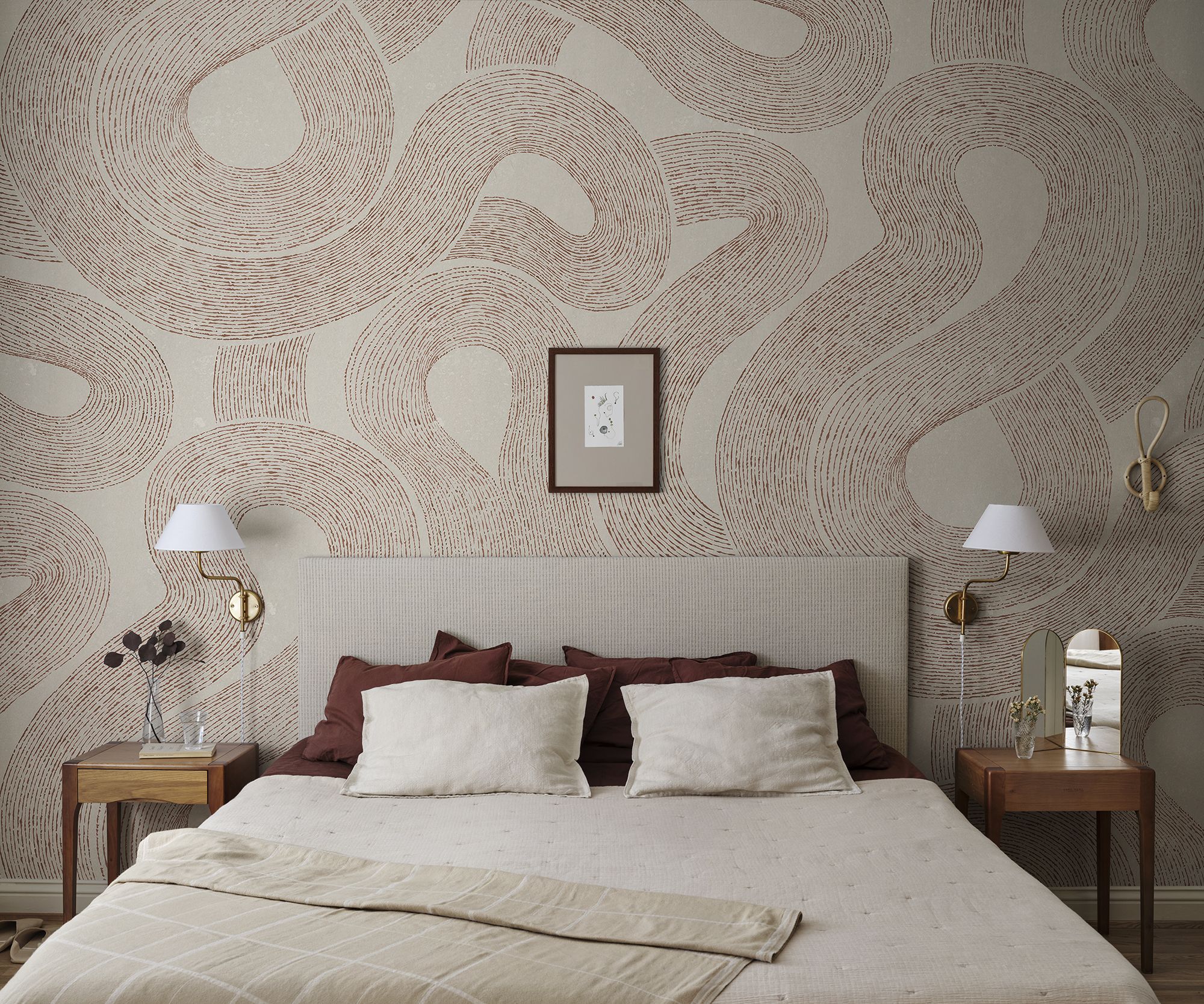 S10547 Terracotta Zen Mural Sandberg Edition Mural by Sandberg