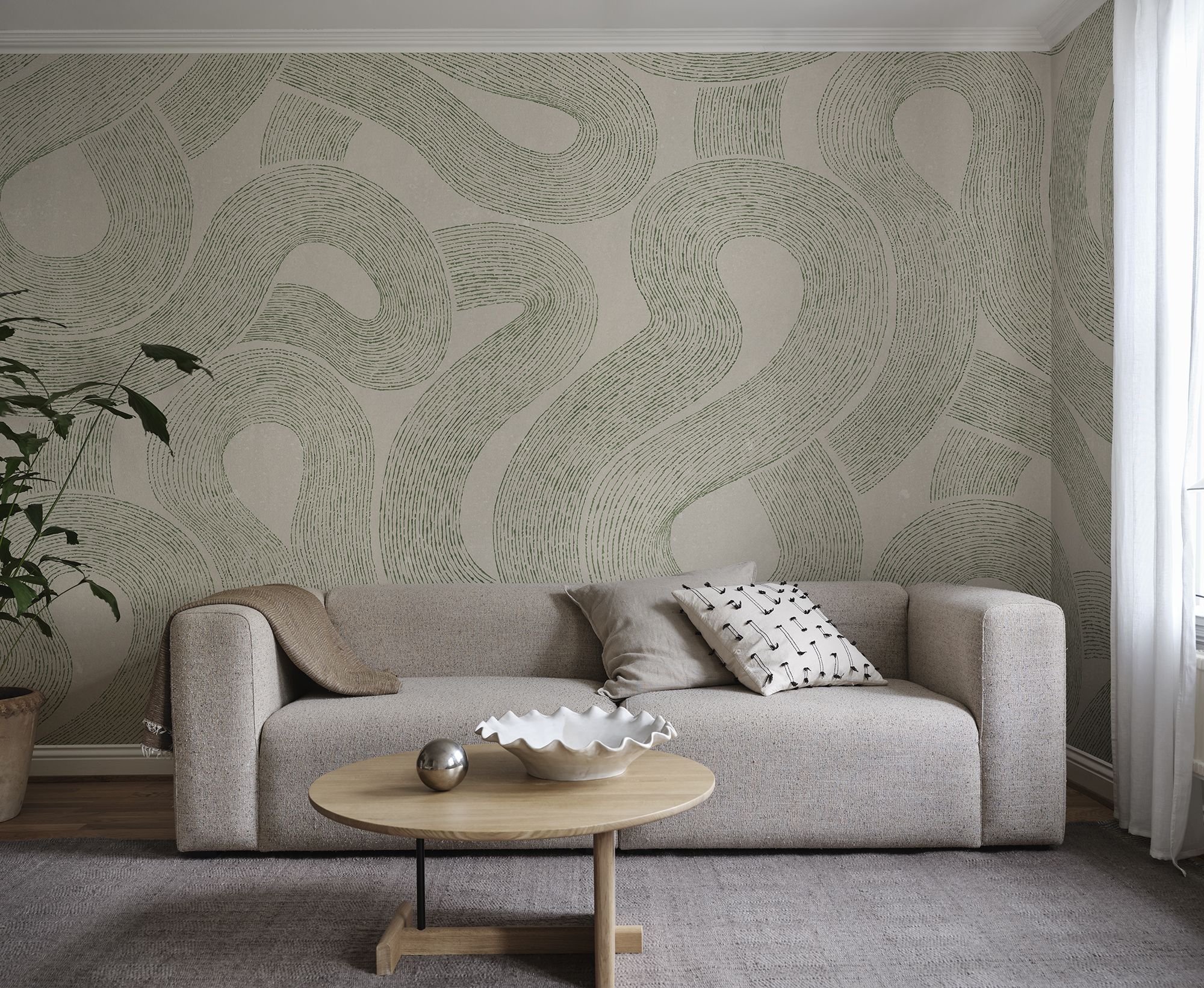 S10548 Green Zen Mural Sandberg Edition Mural by Sandberg