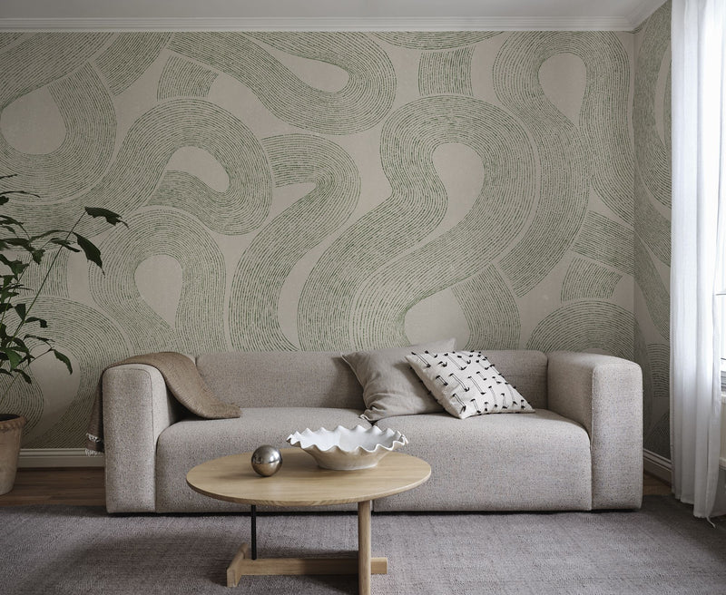 S10548 Green Zen Mural Sandberg Edition Mural by Sandberg