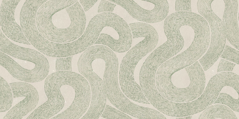 S10548 Green Zen Mural Sandberg Edition Mural by Sandberg