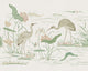 Green Seabirds Chinoiserie Garden Mural by Sandberg