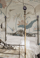 S10551 Misty Blue Seabirds Chinoiserie Garden Mural by Sandberg