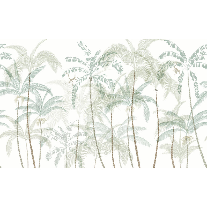 S10552 Light Green Louie Palm Garden Mural by Sandberg