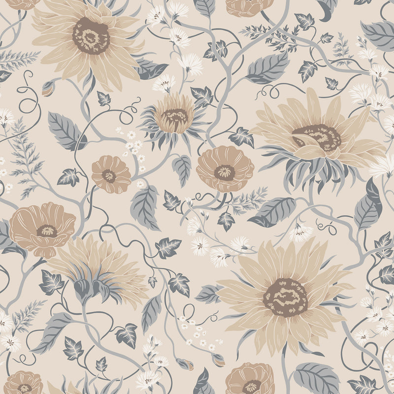 S10556 Misty Blue Solveig Ett Hem, Öland Wallpaper by Sandberg