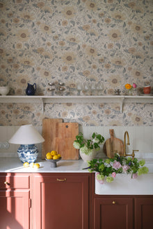 S10556 Misty Blue Solveig Ett Hem, Öland Wallpaper by Sandberg