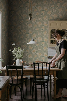 S10560 Yellow Charlotta Trädgården Wallpaper by Sandberg