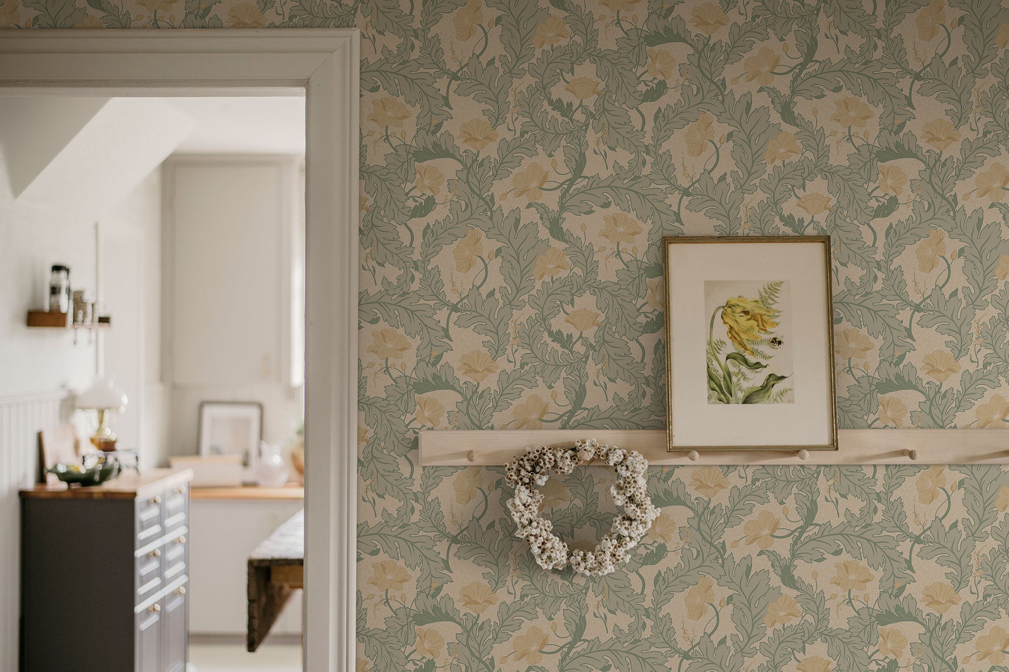 S10560 Yellow Charlotta Trädgården Wallpaper by Sandberg