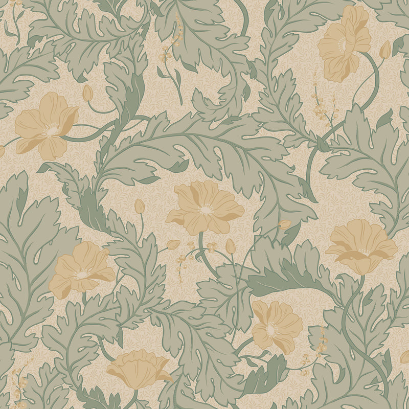 S10560 Yellow Charlotta Trädgården Wallpaper by Sandberg