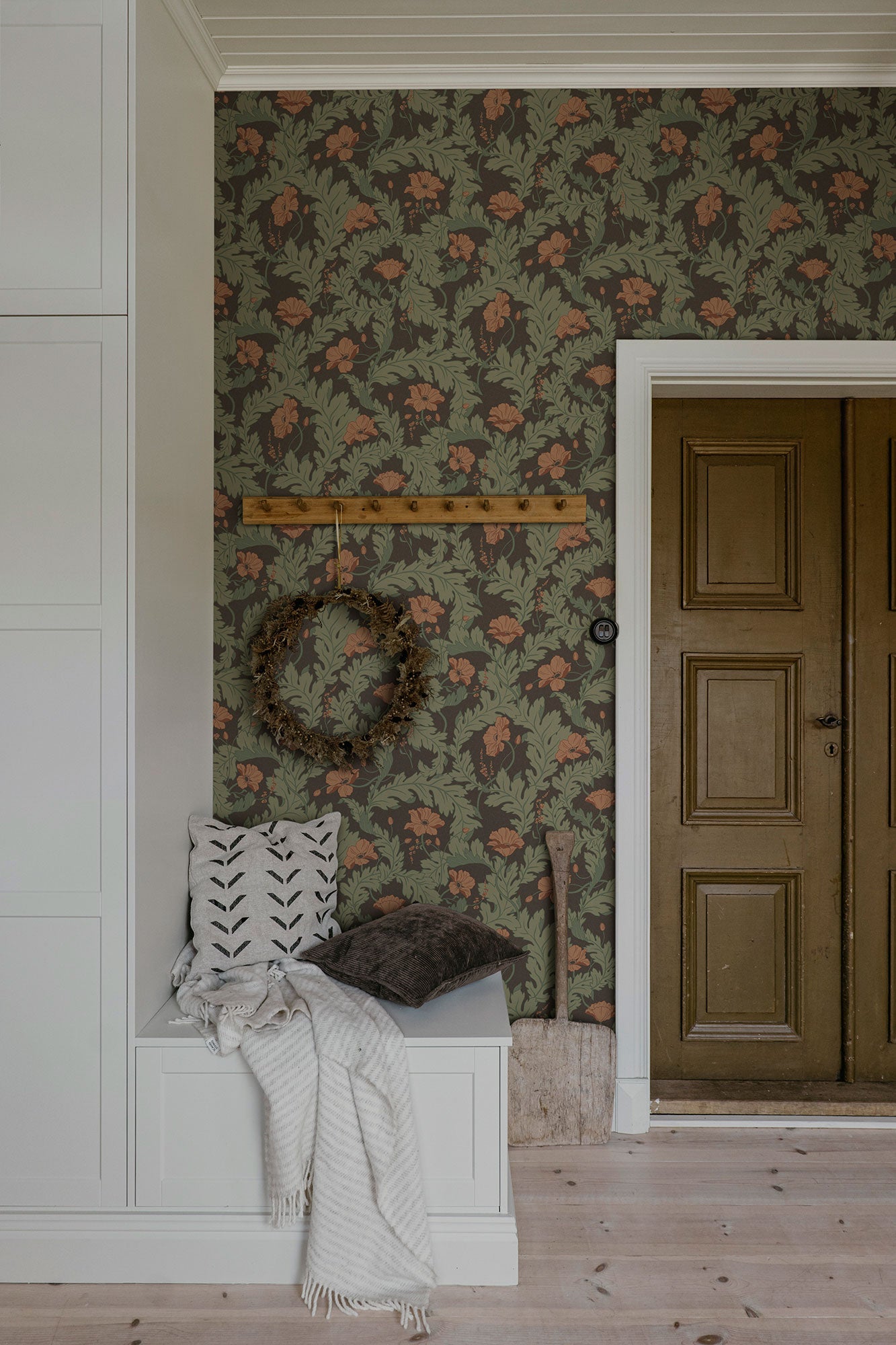 S10561 Brown Charlotta Trädgården Wallpaper by Sandberg
