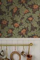 S10561 Brown Charlotta Trädgården Wallpaper by Sandberg