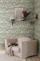 S10564 Green Ragnvi Trädgården Wallpaper by Sandberg
