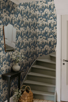 S10566 Midnight Blue Ragnvi Trädgården Wallpaper by Sandberg