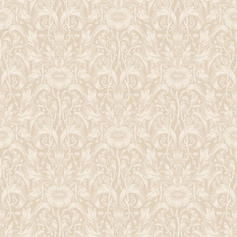 S10570 Beige Emil Trädgården Wallpaper by Sandberg