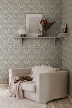 S10571 Indigo Blue Emil Trädgården Wallpaper by Sandberg