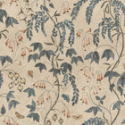 S10574 Misty Blue Ottilia Herbarium Mural by Sandberg