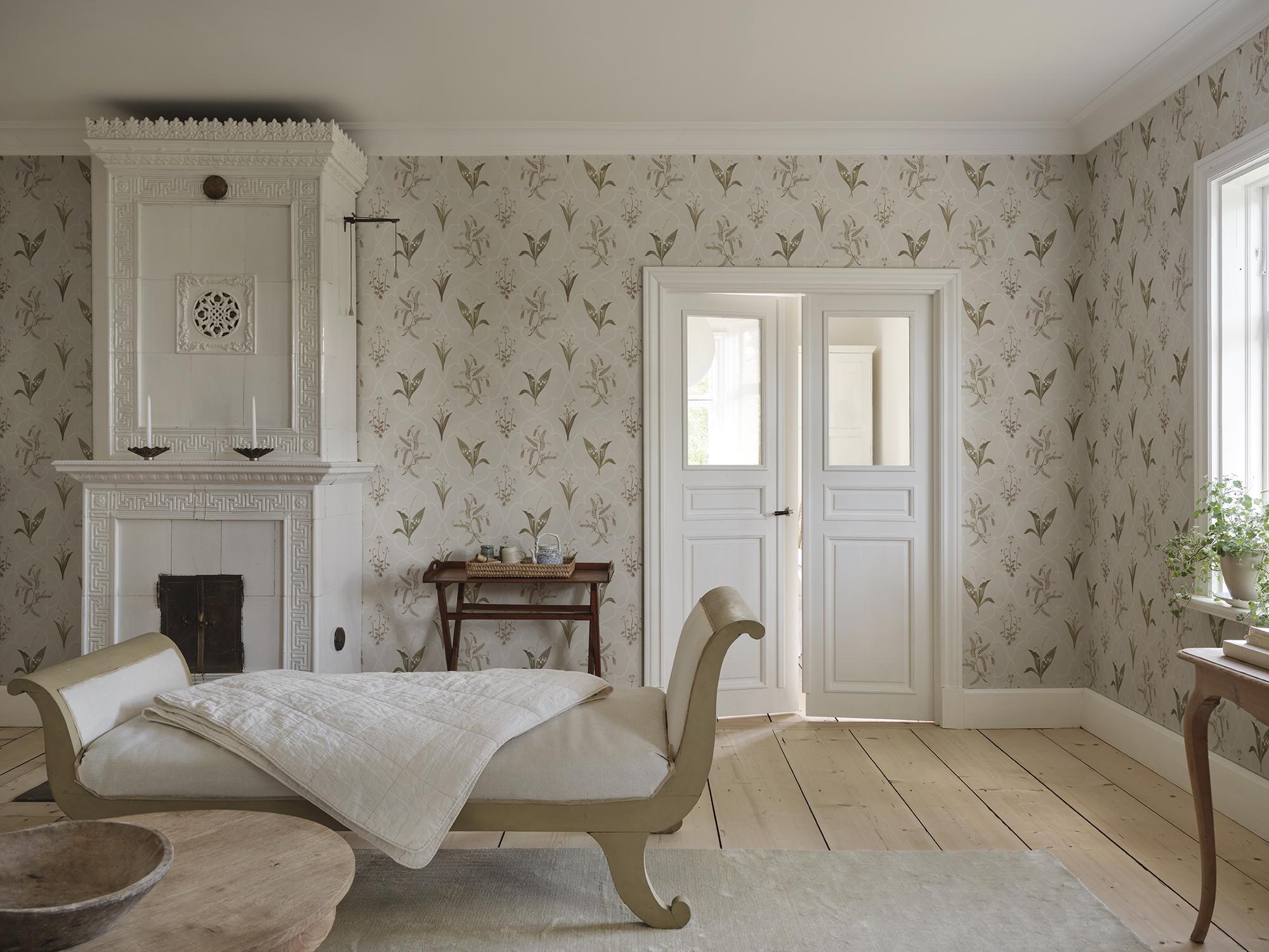 S10576 Pastel Louise Herbarium Mural by Sandberg