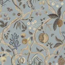 S10580 Light Blue Tree of Life Mural Herbarium Mural by Sandberg
